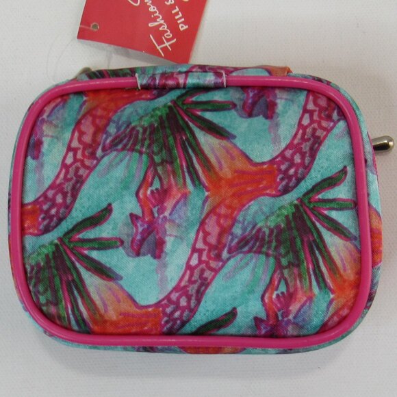 Fashion Smart Travel Mini Pill Case Organize 8 Slots Vitamin Clutch Pink/Blue - Picture 3 of 8